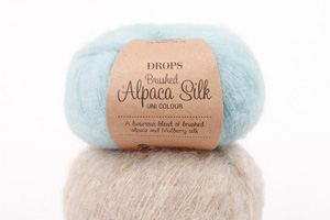 DROPS Brushed Alpaca Silk siūlai - 77% alpaca, 23% šilkas